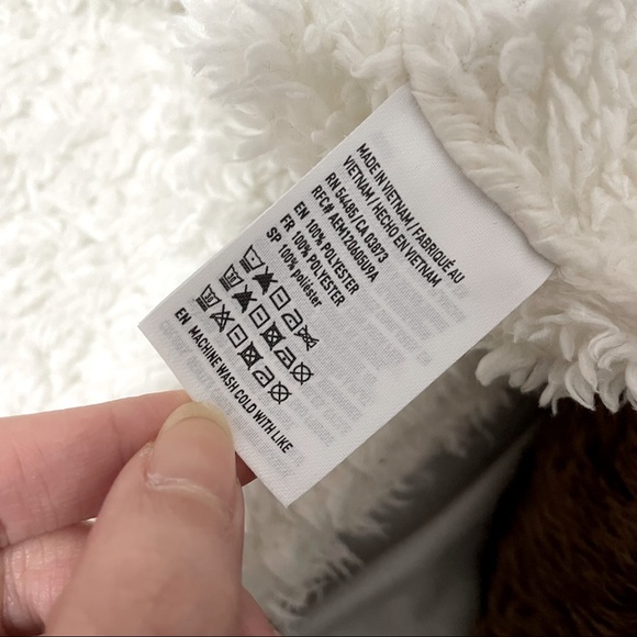 Solid White Drop Shoulder Hooded Fuzzy Faux Fur Open Front Medium Long Coat - Picture 6 of 6